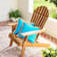 2-Pack Turquoise Jute Trim Outdoor Throw Pillow, 18"