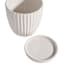 Providence Indoor Bridget White Ceramic Planter with Saucer, 6"