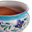 Hand Painted Spanish Blue Swirl Outdoor Planter, Medium