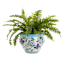 Hand Painted Spanish Blue Swirl Outdoor Planter, Small