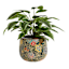 Hand Painted Floral Outdoor Planter, Medium