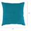 Turquoise Canvas Oversized Square Outdoor Throw Pillow, 20"