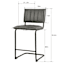 Crosby St. Luka Faux Leather Counter Stool, Grey