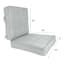 2-Piece Tahiti Silver Outdoor Deep Seat Cushion