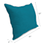 Turquoise Canvas Outdoor Corded Back Cushion