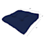Navy Blue Canvas Outdoor Wicker Seat Cushion