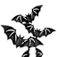 Halloween Bats Metal Wall Decor, 12x25