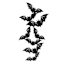 Halloween Bats Metal Wall Decor, 12x25