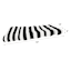 Providence Black Awning Stripe Outdoor Wicker Settee Cushion