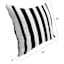 Providence Black Awning Stripe Outdoor Corded Back Cushion