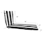 Providence Black Awning Stripe Outdoor Chaise Lounge Cushion