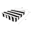 Providence Black Awning Stripe Outdoor Deep Seat Cushion