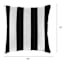 Providence Black Awning Stripe Square Outdoor Throw Pillow, 16"