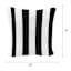 Providence Black Awning Stripe Oversized Square Outdoor Throw Pillow, 20"