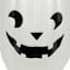 Tricky Treats White Ceramic Jack-o'-Lantern Planter, 11"