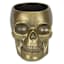 Spellbound Gold Skull Ceramic Planter, 7"