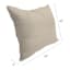 Tahiti Beige Outdoor Corded Back Cushion
