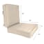 2-Piece Tahiti Beige Outdoor Deep Seat Cushion