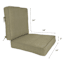 2-Piece Tahiti Bark Outdoor Deep Seat Cushion