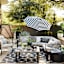 2-Piece Soho Black Steel Patio Sofa