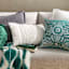 Found & Fable White Tufted Stripe Throw Pillow with Sequins, 14x20