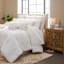 Found & Fable White Tufted Stripe Throw Pillow with Sequins, 14x36