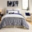 Crosby St. Navy Blue Cotton Slub & Velvet Throw Pillow, 18"