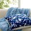 Providence Light Blue Cable Knit Throw Blanket, 50x60