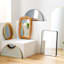 Half Moon Black Wall Mirror, 18x36