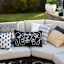 Crosby St. Black & Yellow Split Woven Outdoor Throw Pillow, 18"