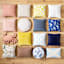 Honeybloom Neutral Striped Round Pillow