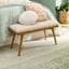 Honeybloom Neutral Striped Round Pillow