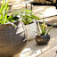 Indoor White Lava Reactive Ceramic Planter, Large