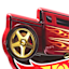 Hot Wheels Red Truck High Gloss Die Cut Emb Tin Sign