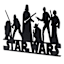 Star Wars Lineup Black Die Cut Metal Sign