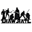 Star Wars Lineup Black Die Cut Metal Sign
