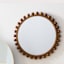 Wood Beaded Wall Mirror, 30"