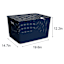 Navy Blue Crossover Weave Storage Basket, XX-Large