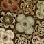 (D622) Bellmoor Multicolor Ogee Area Rug, 7x9