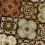 (D622) Bellmoor Multicolor Ogee Area Rug, 4x6