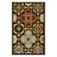 (D622) Bellmoor Multicolor Ogee Accent Rug, 2x4
