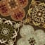 (D622) Bellmoor Multicolor Ogee Accent Rug, 2x4