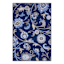 (D624) Seaton Navy Blue Floral Area Rug, 7x9