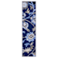 (D624) Seaton Navy Blue Floral Runner, 2x7
