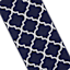 (D626) Brading Navy Blue Trellis Runner, 2x7