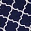 (D626) Brading Navy Blue Trellis Area Rug, 7x9