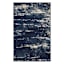 (D627) Andover Navy Blue Abstract Accent Rug, 3x4