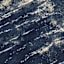 (D627) Navy Blue Andover Abstract Area Rug, 7x9