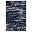 (D627) Andover Navy Blue Abstract Area Rug, 4x6