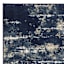 (D627) Andover Navy Blue Abstract Area Rug, 4x6